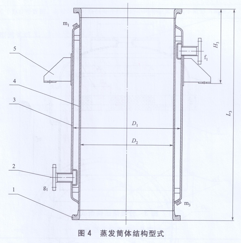 蒸發筒體結構型式圖